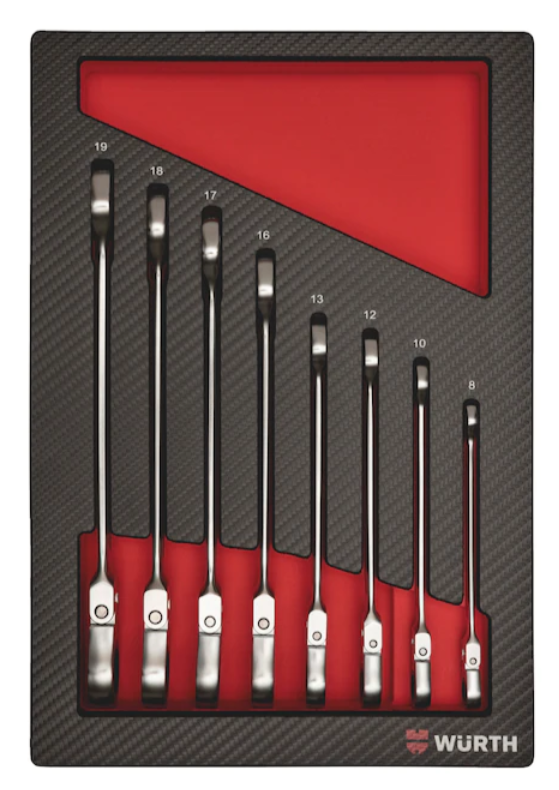 System range 4.4.1 Flexible ratchet combination wrench, 8 pieces